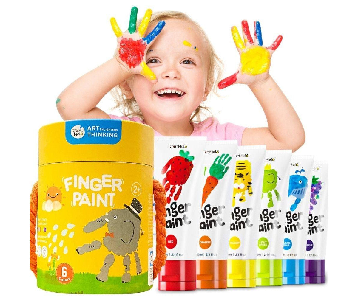 Cubo Pintura de Dedos 6 Colores - Jar Meló