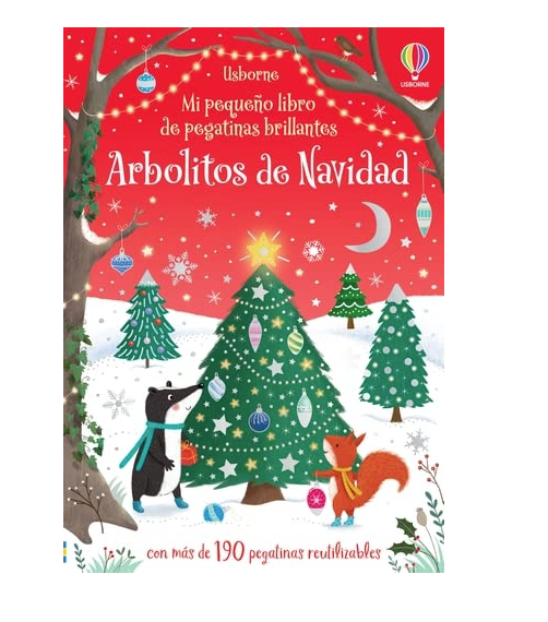 Libro de pegatinas Arbolitos de Navidad