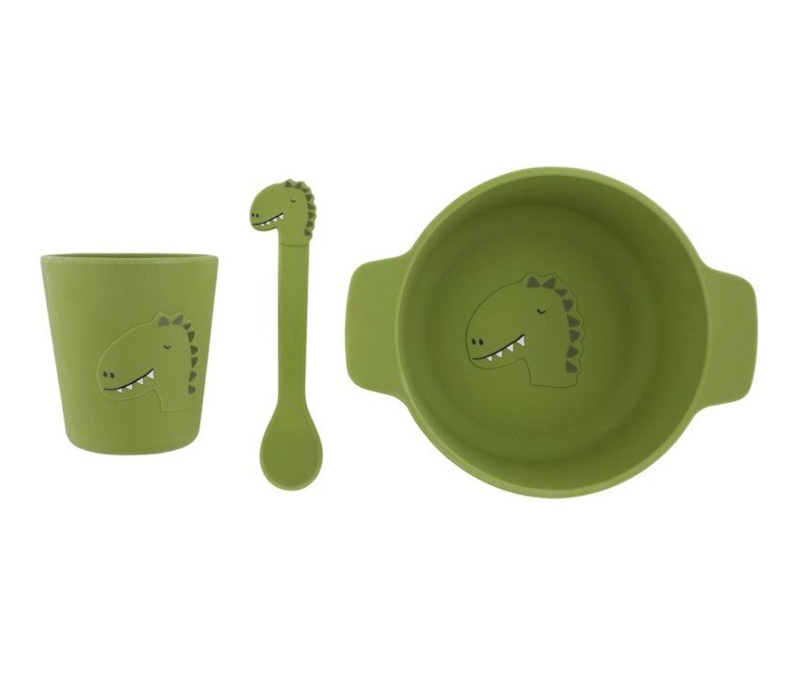 Set vajilla silicona Mr. Dino