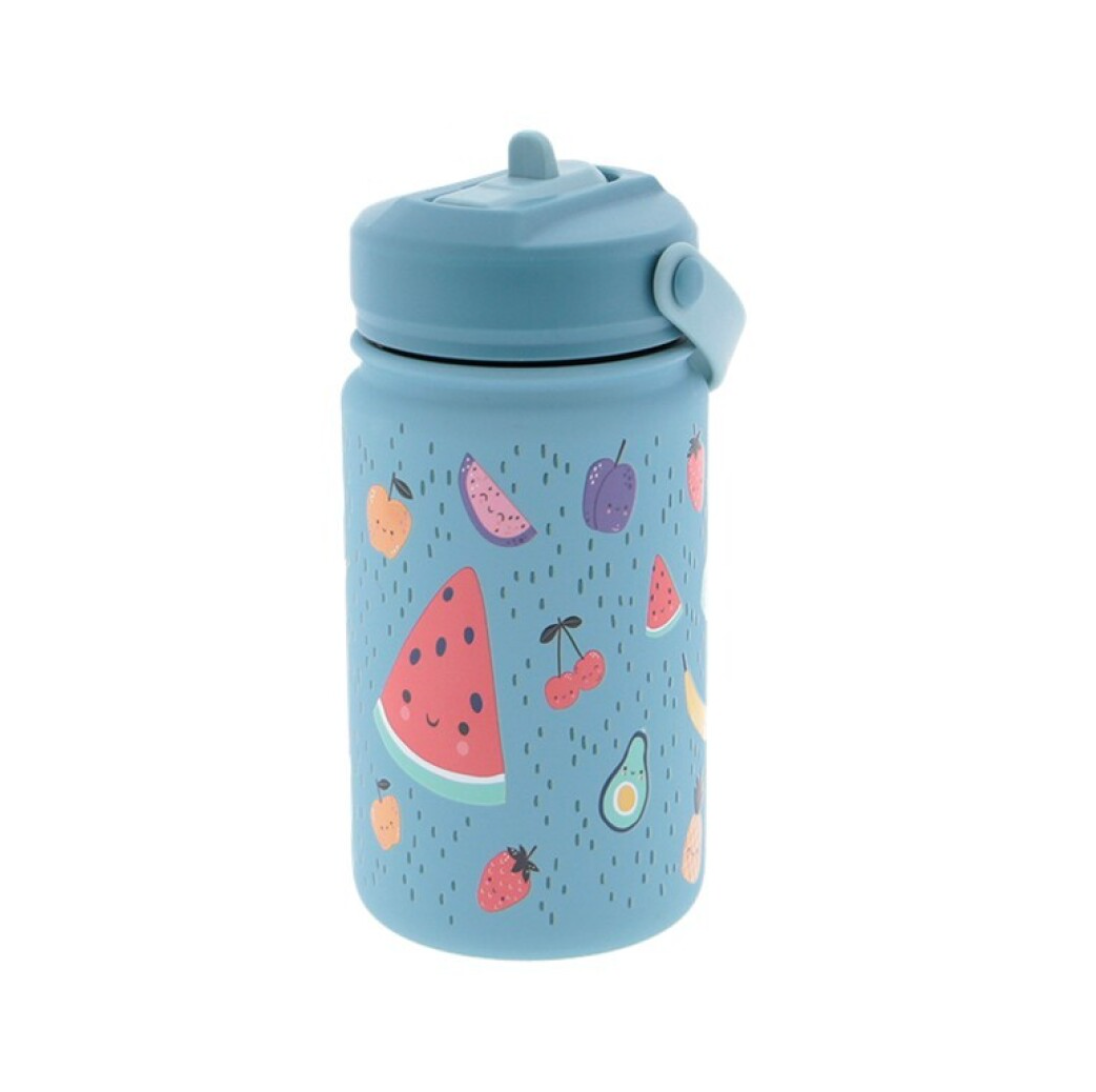 Botella térmica pajita 330ml Frutas Tropicales