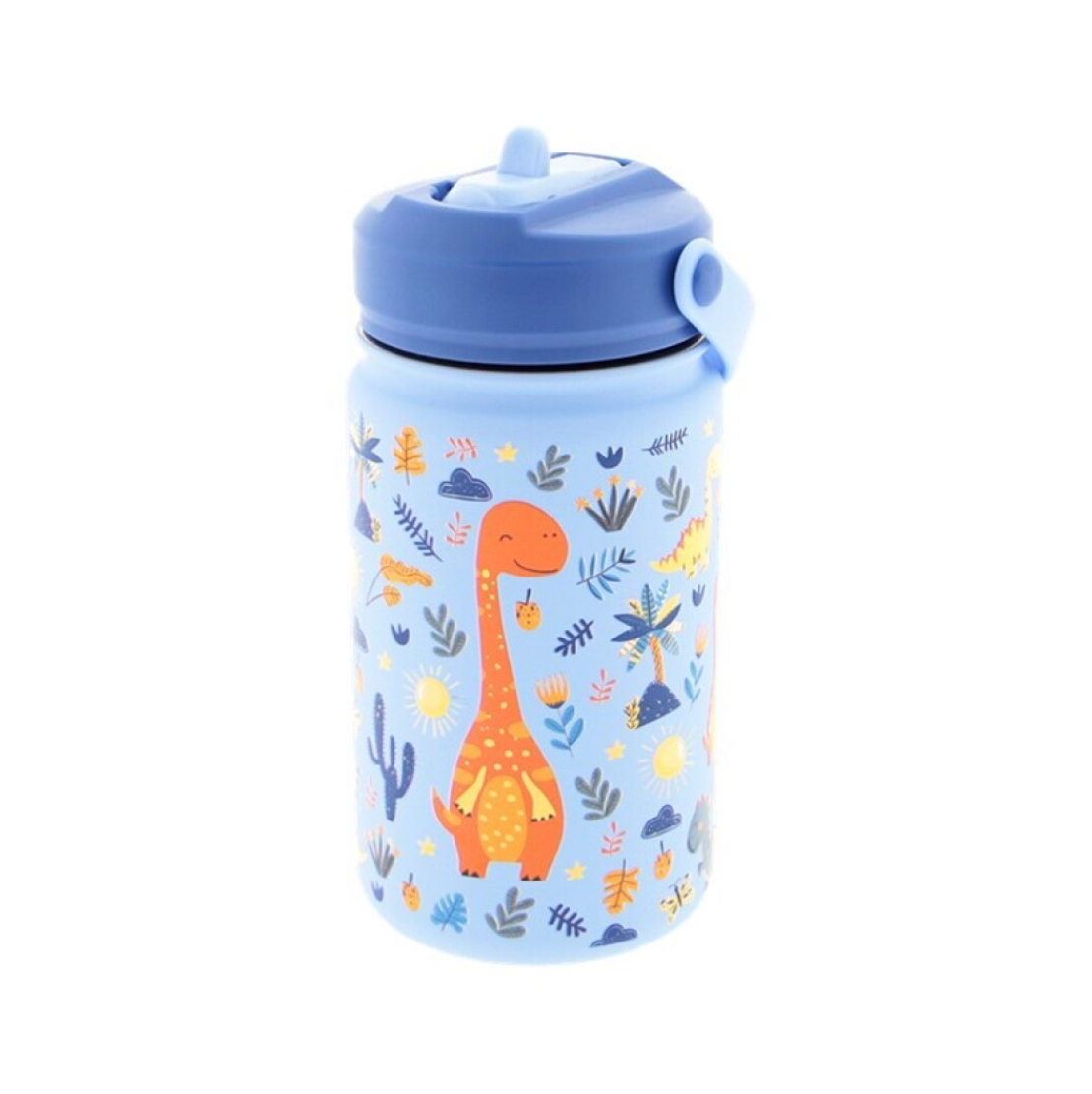 Botella térmica pajita 330ml Dino