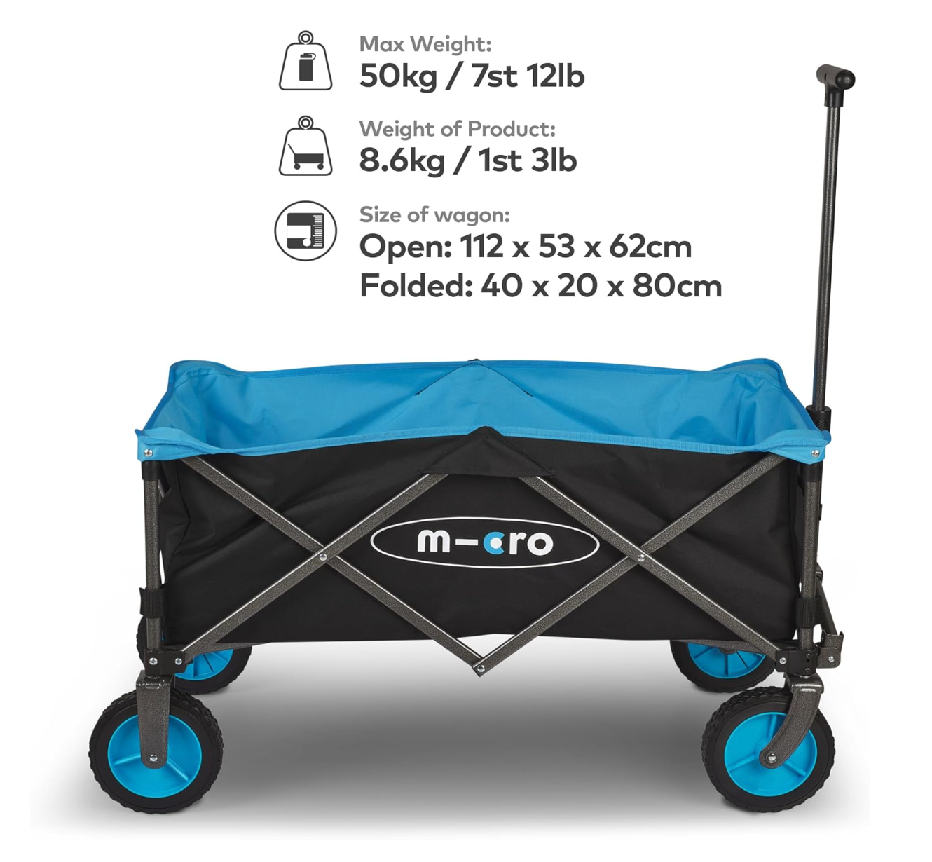 Micro Wagon Carro Plegable con Ruedas