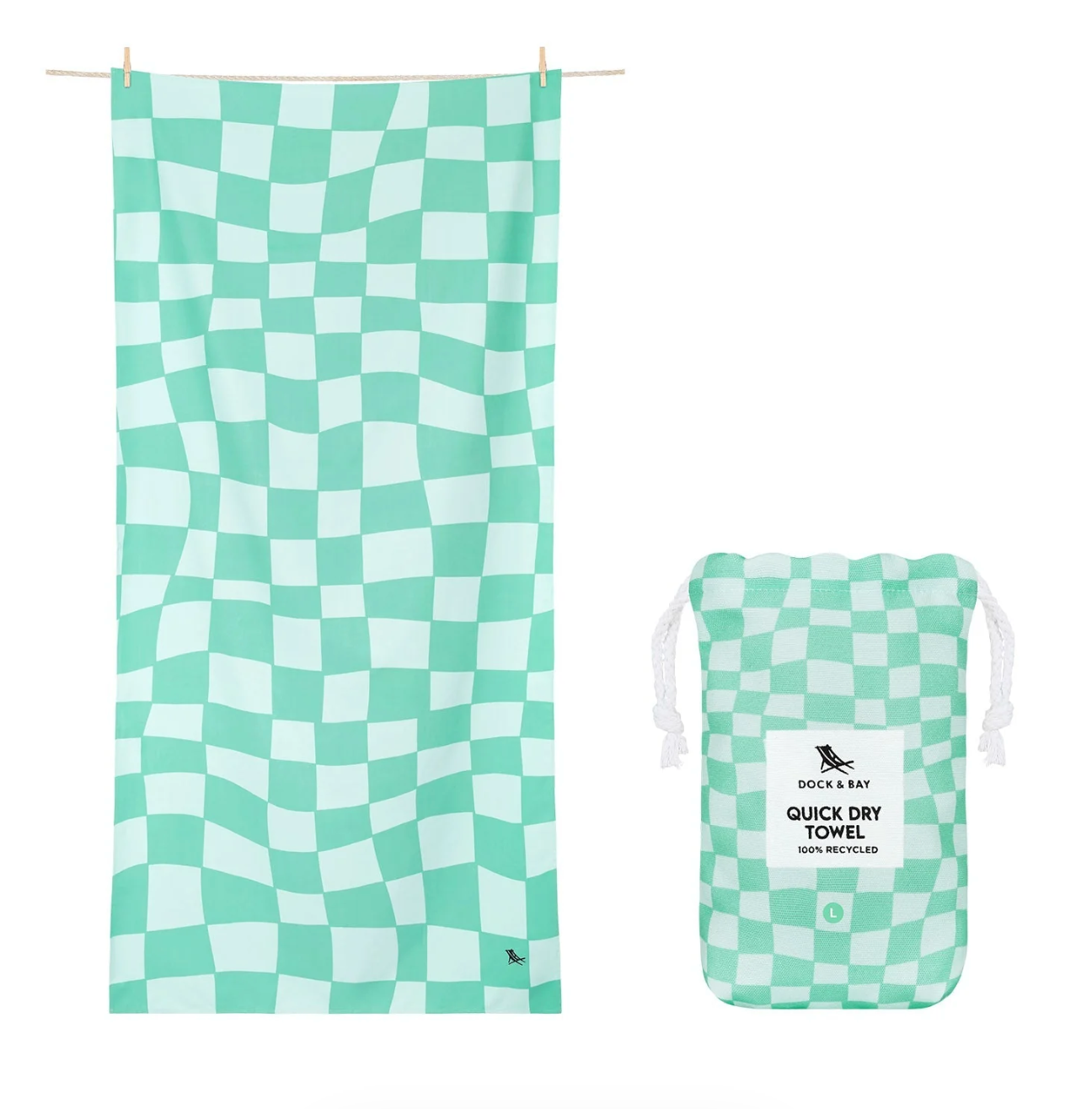 Toalla Cabana Check Verde
