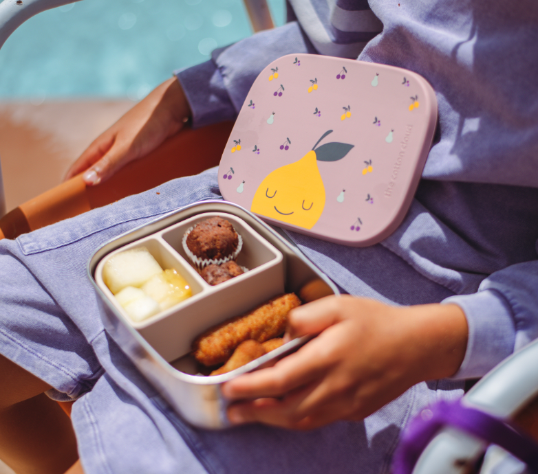 Caja almuerzo acero Fruity