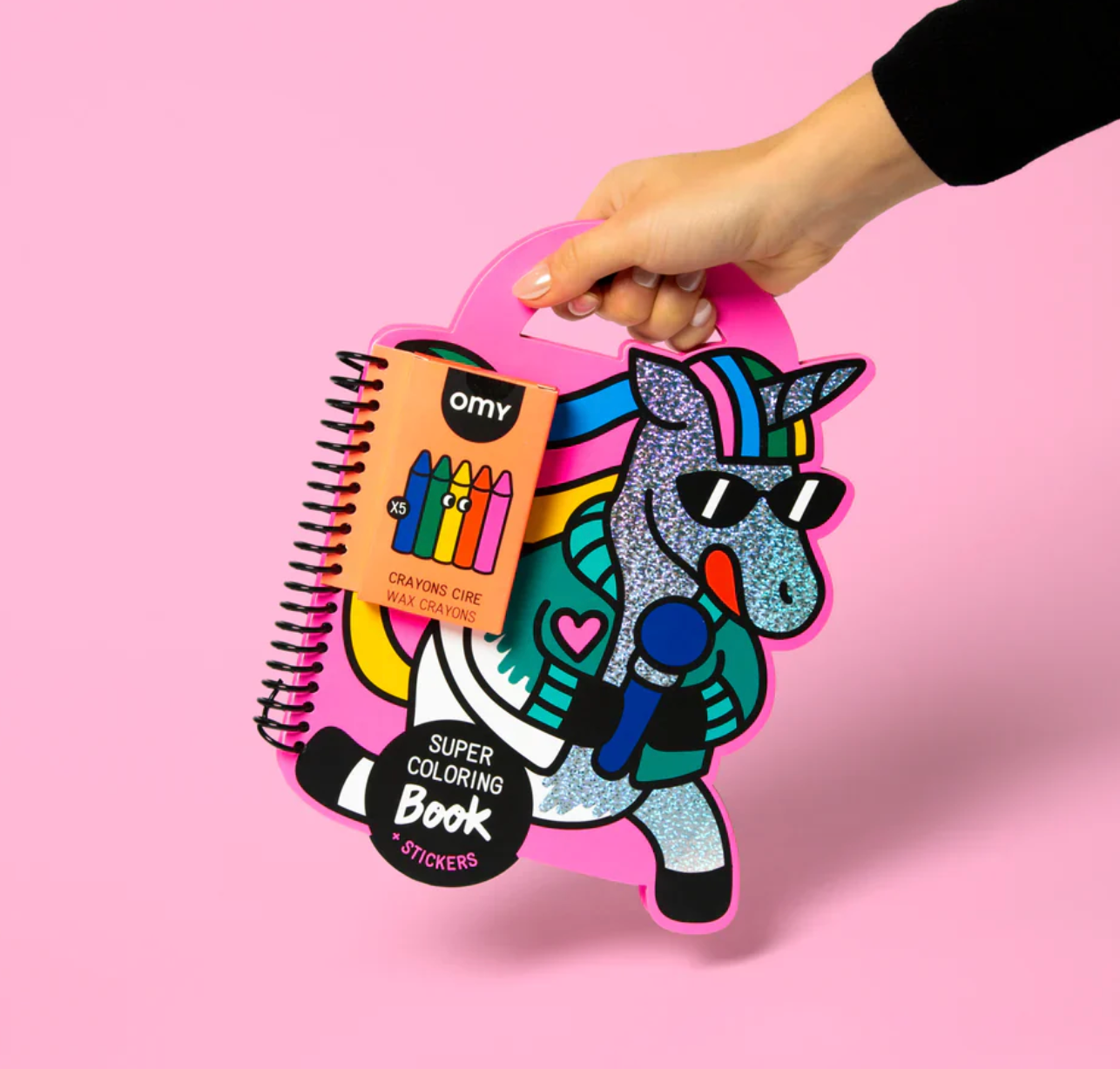 Libro con pegatinas y pinturas Unicornio - Omy