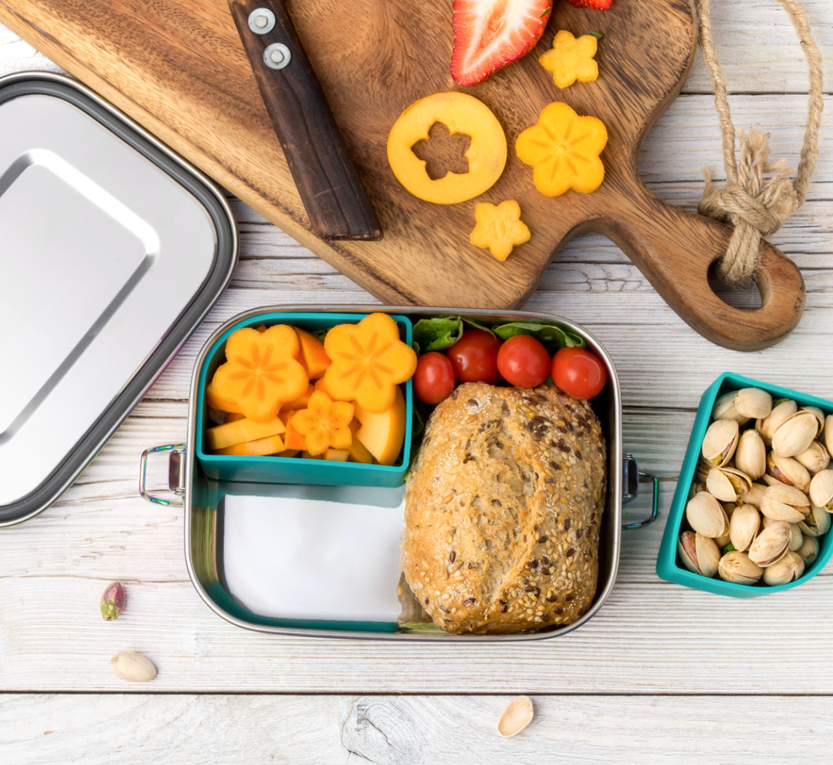 Caja almuerzo acero inox Rainbow compartimentos 800 ml