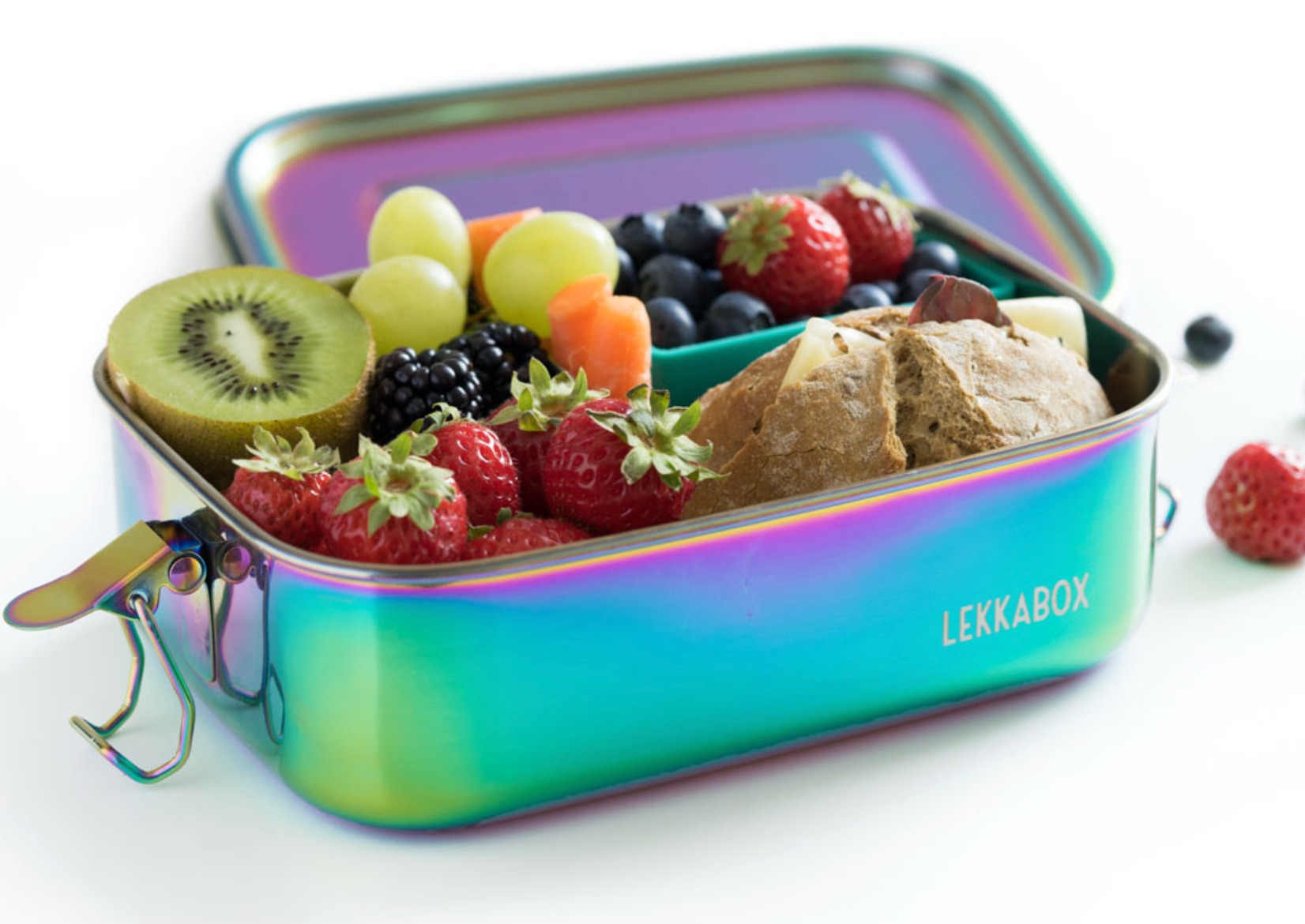 Caja almuerzo acero inox Rainbow compartimentos 800 ml