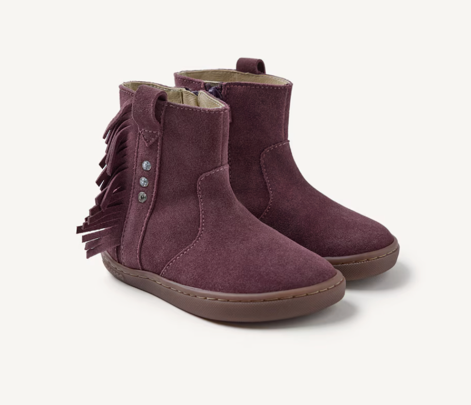 Botas piel flecos Estral Burdeos - Gioseppo