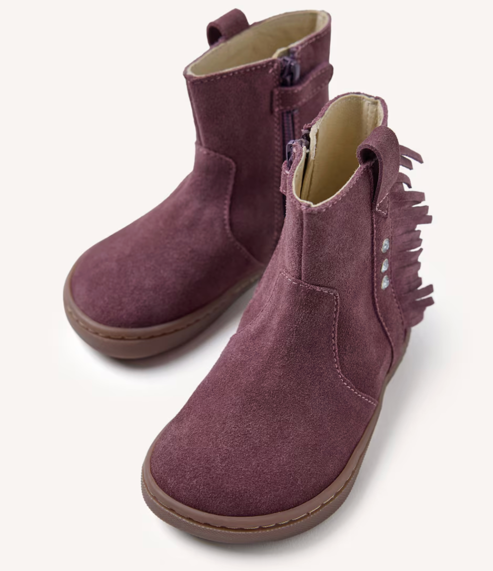 Botas piel flecos Estral Burdeos - Gioseppo
