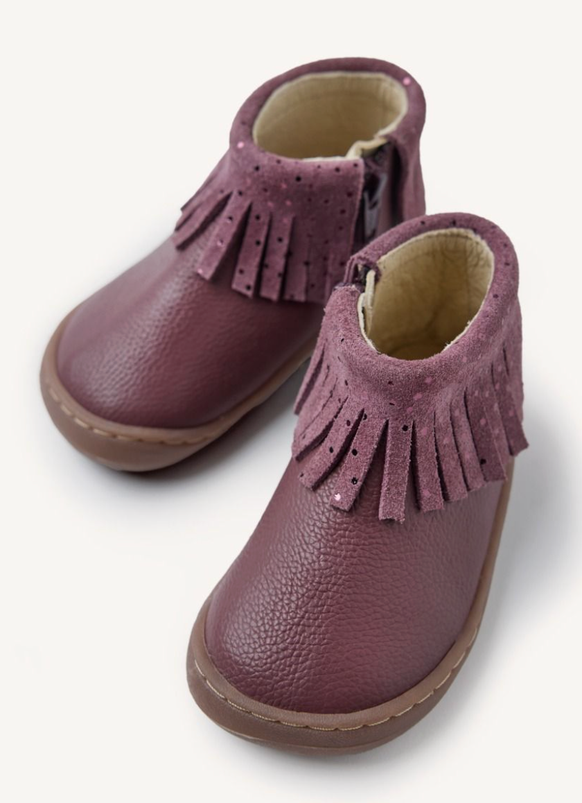 Botas piel flecos Levering Burdeos - Gioseppo