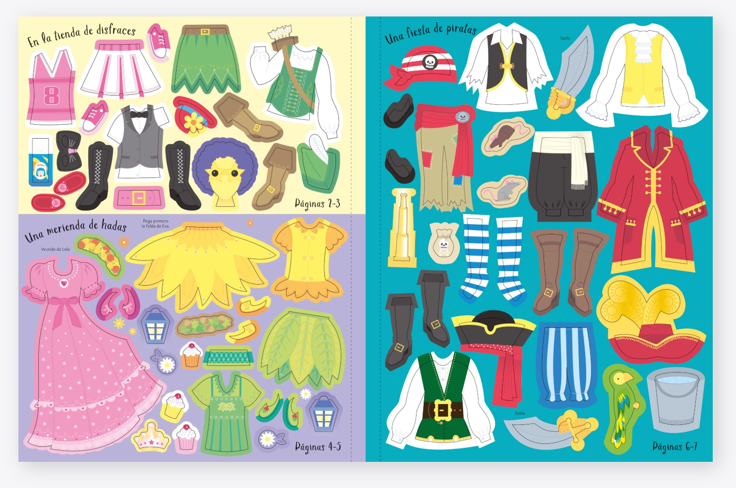 El vestuario de pegatinas - Los Disfraces