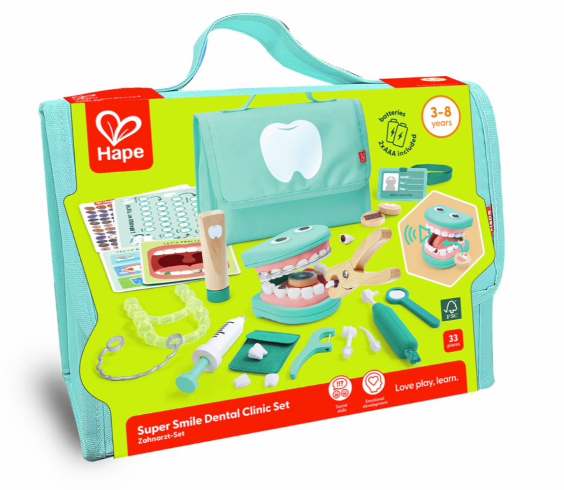 Maletín dentista con dentadura y accesorios - Hape