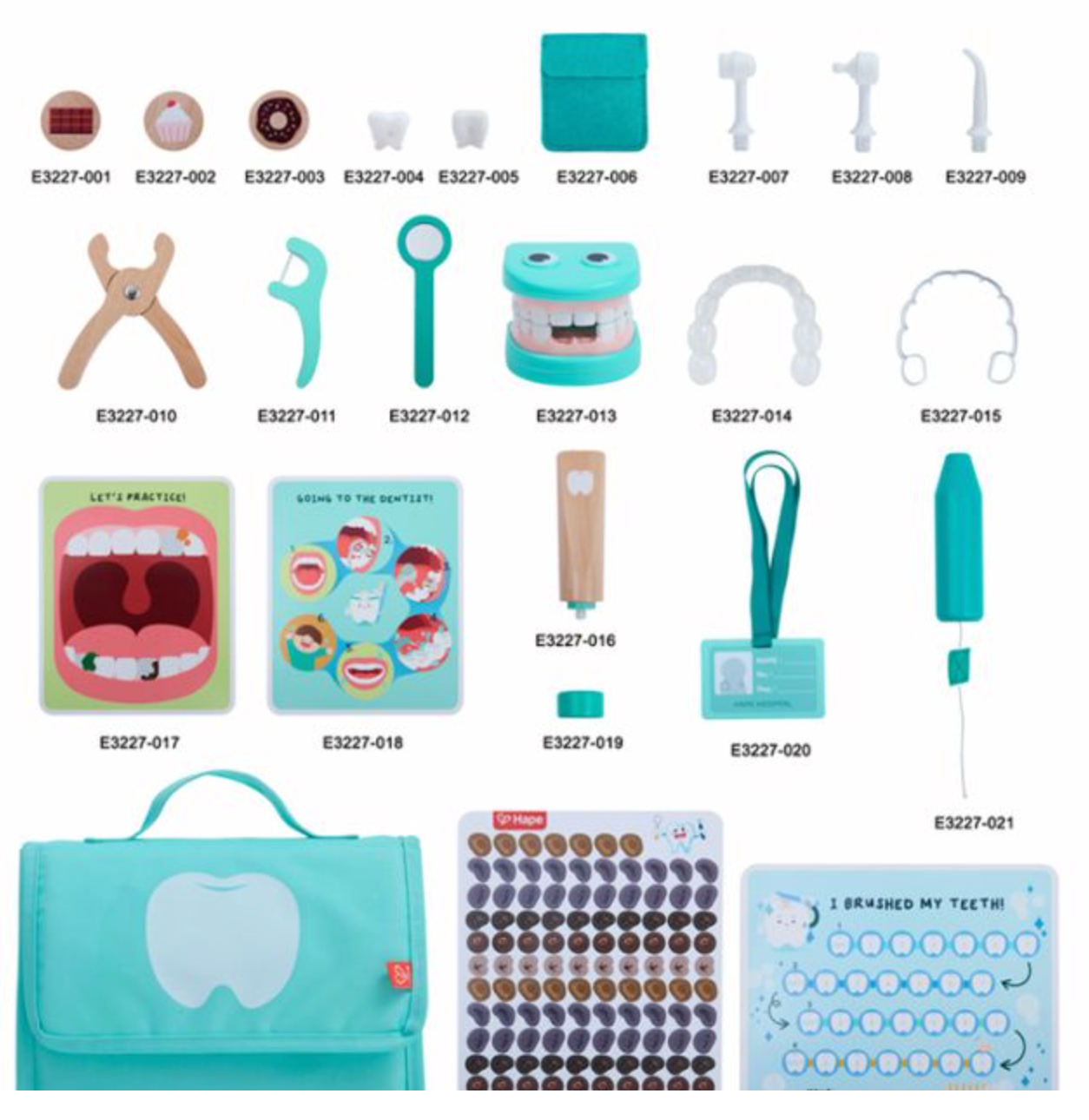 Maletín dentista con dentadura y accesorios - Hape