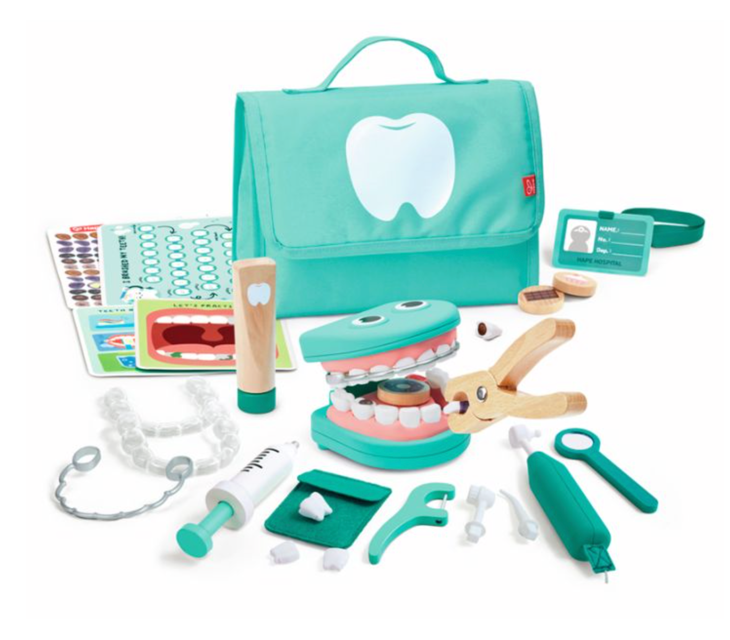 Maletín dentista con dentadura y accesorios - Hape
