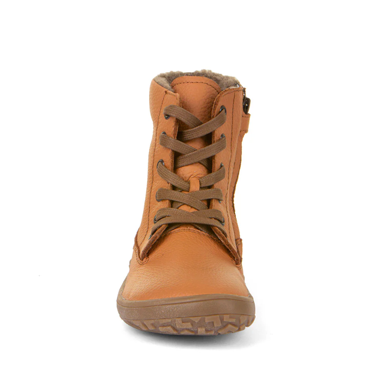 Bota Froddo Barefoot cordones Cognac