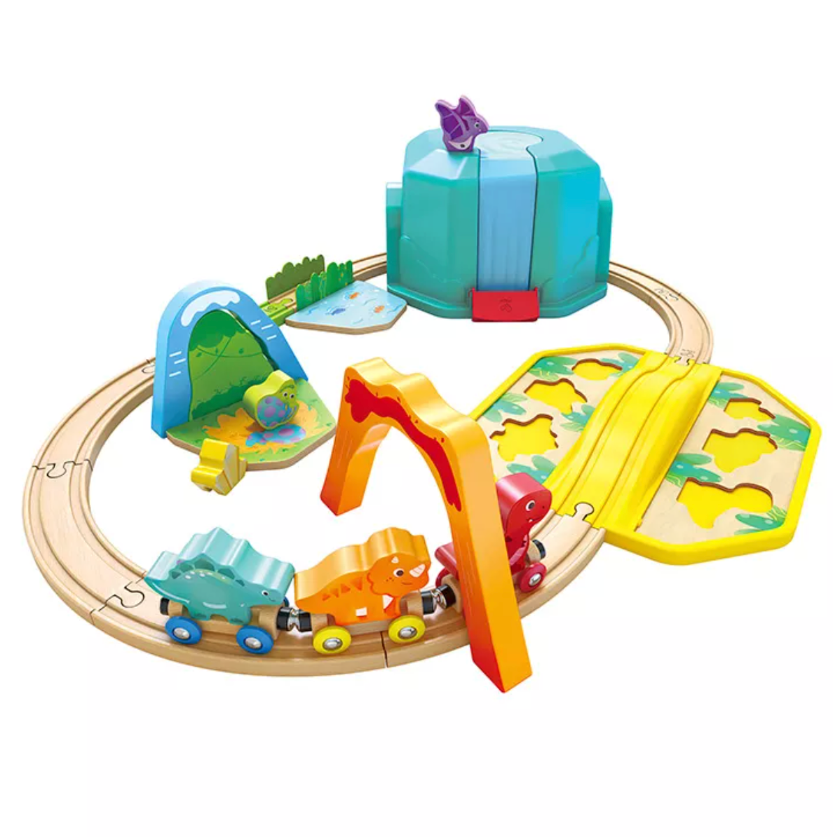 Tren de dinosaurios con cubo - Hape