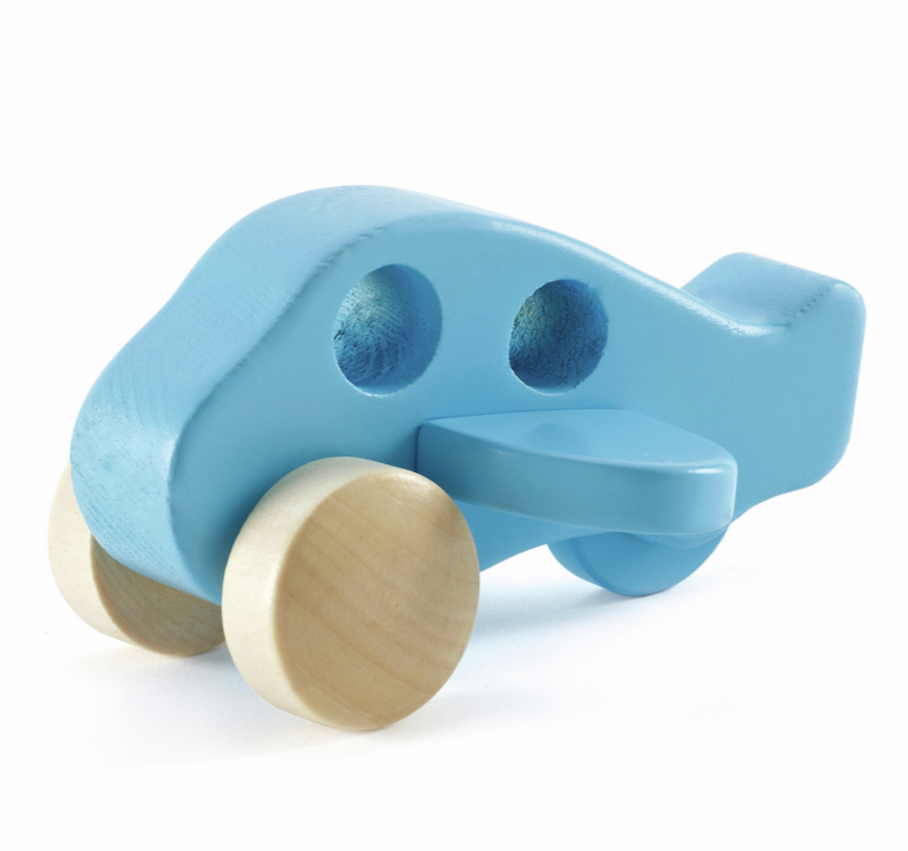 Mini avión de madera