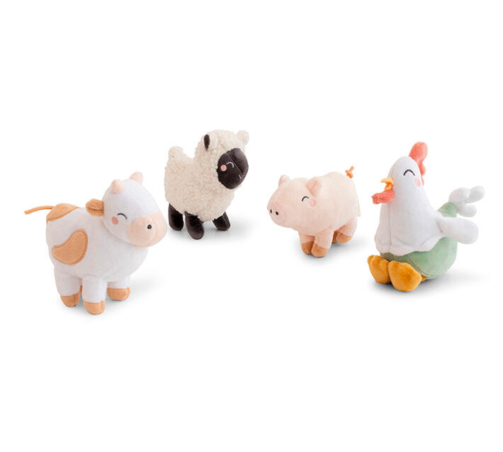 Peluche con sonajero Animales de la granja - Saro