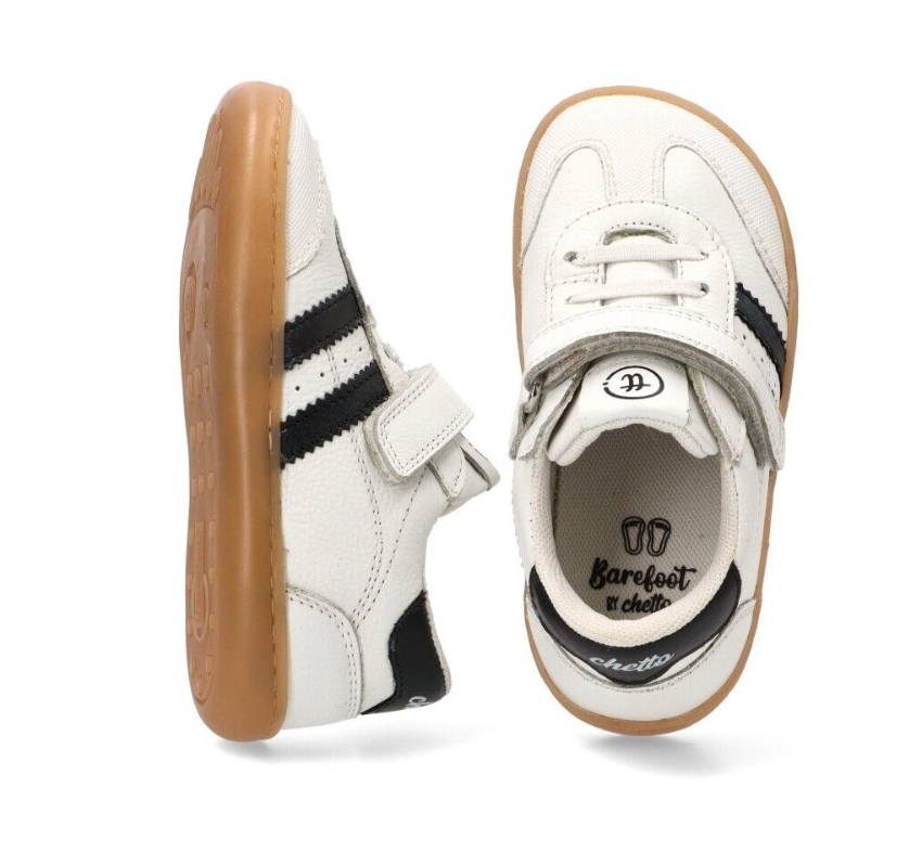 Deportiva Piel Junior Blanco-Verde  – Chetto