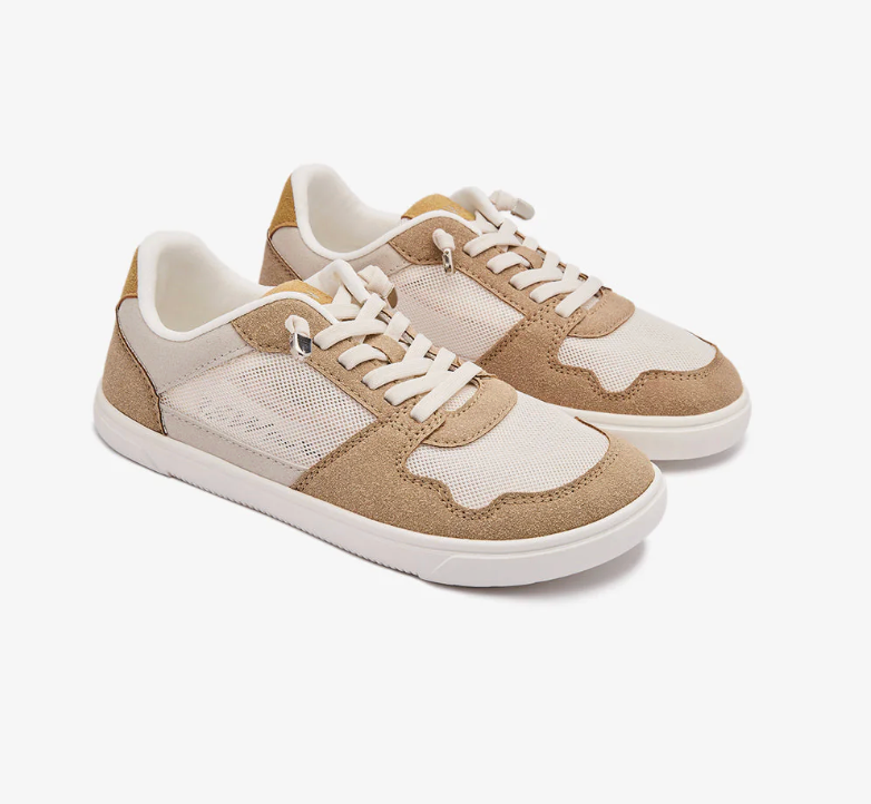 Deportiva Barefoot Malla Blanca y Beige B&W