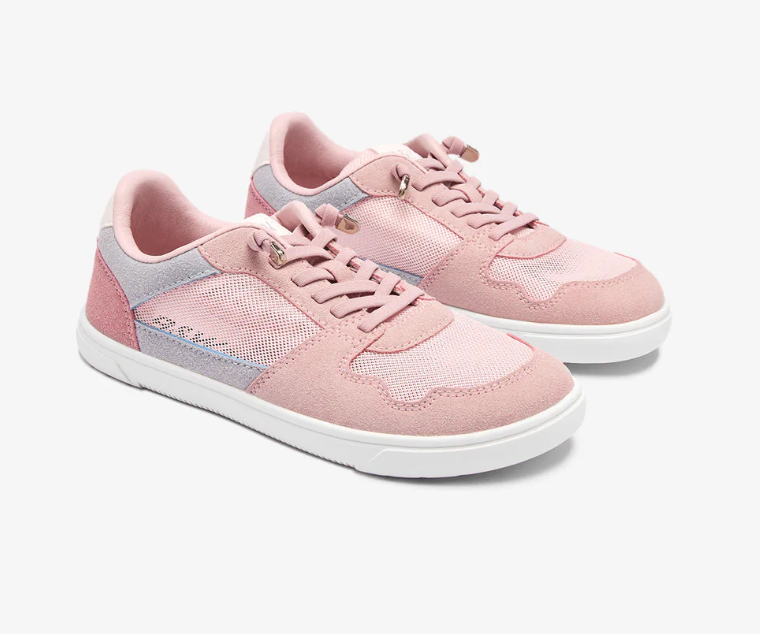 Deportiva Barefoot Malla Rosa y Gris B&W