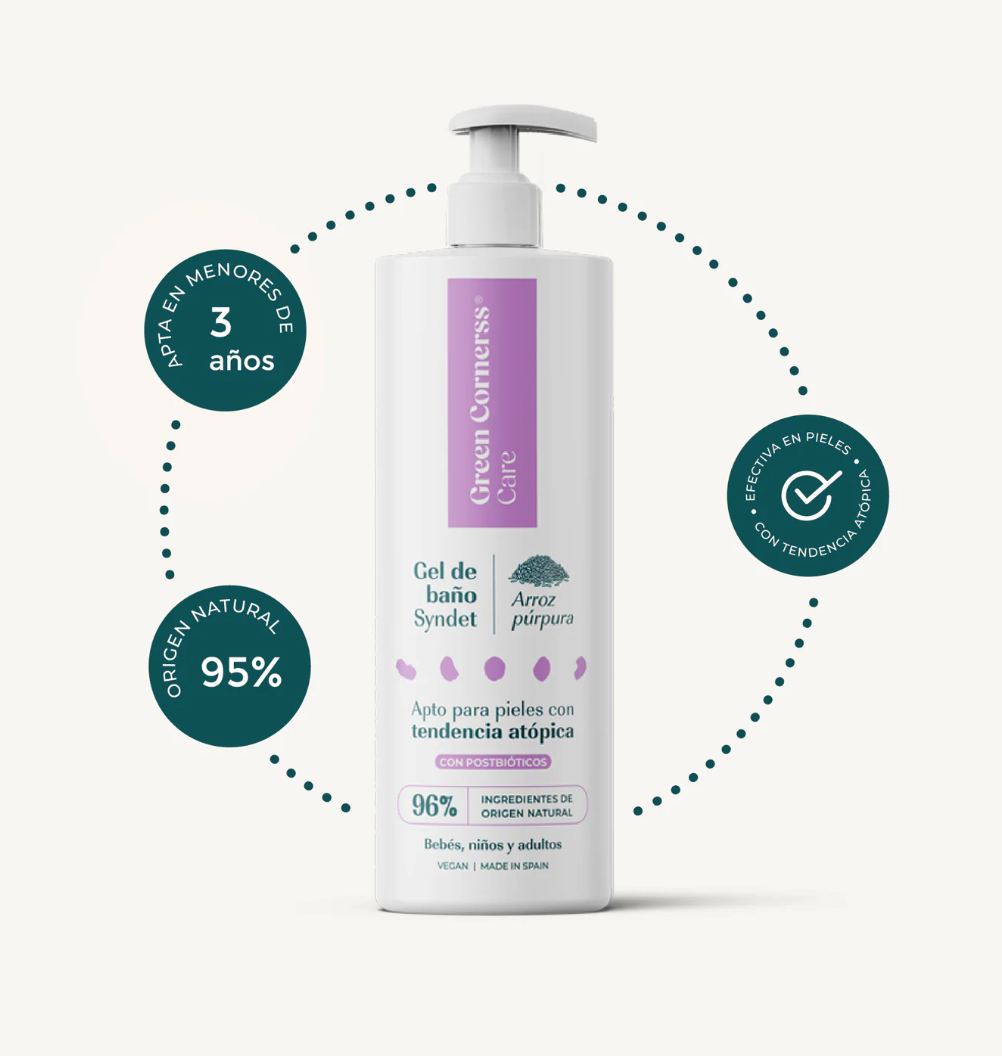 Gel de baño de arroz púrpura apto para piel atópica - Green Cornerss