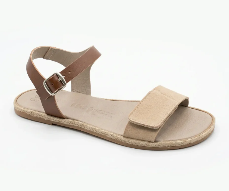 Sandalias Barefoot Respetuosas Coqueflex Suede Beige
