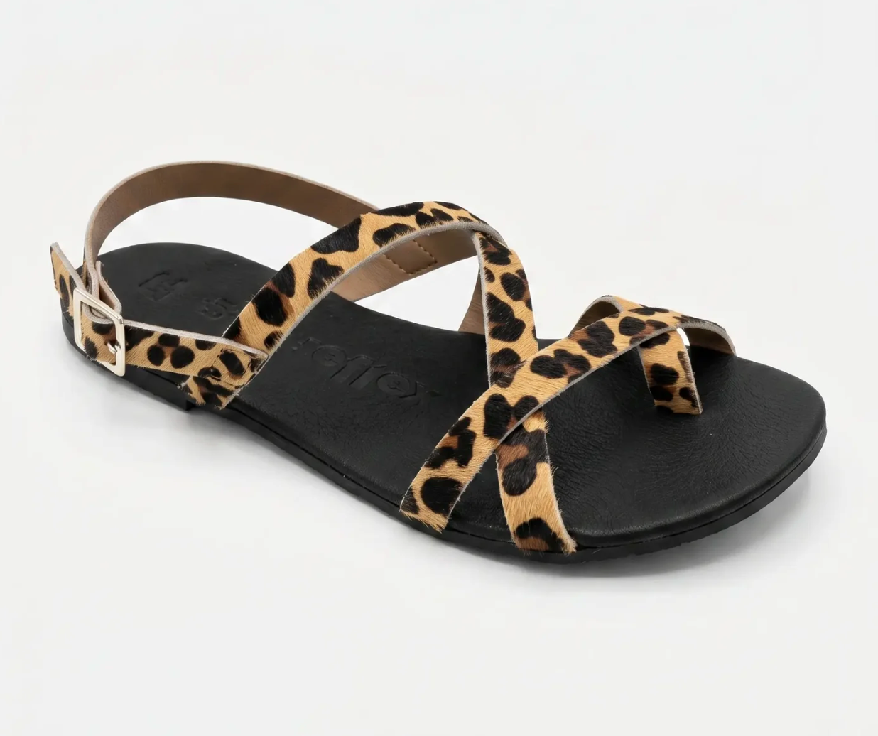 Sandalias Barefoot Respetuosas Coqueflex Suede Leopardo