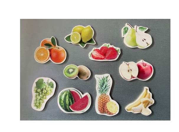 Imanes de bambú Las Frutas - Nowordbooks