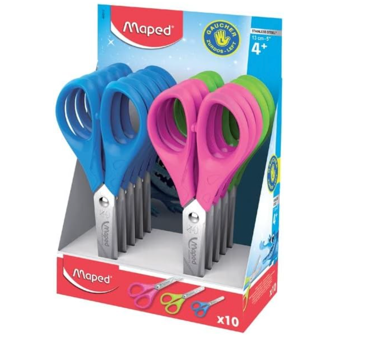 Tijeras escolar 13cm diestros