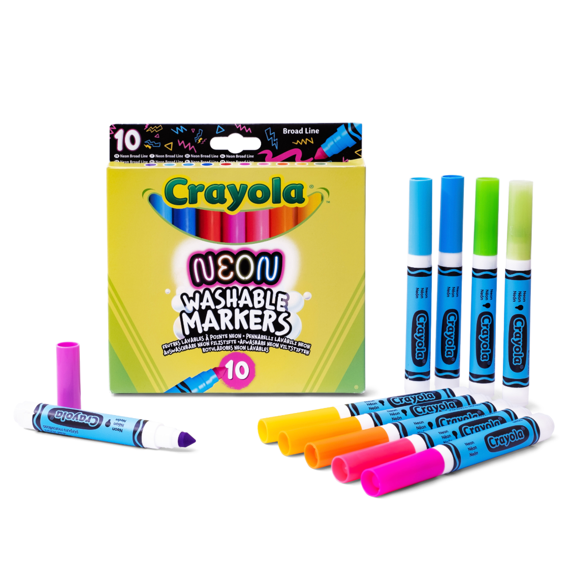 10 rotuladores lavables NEON - Crayola