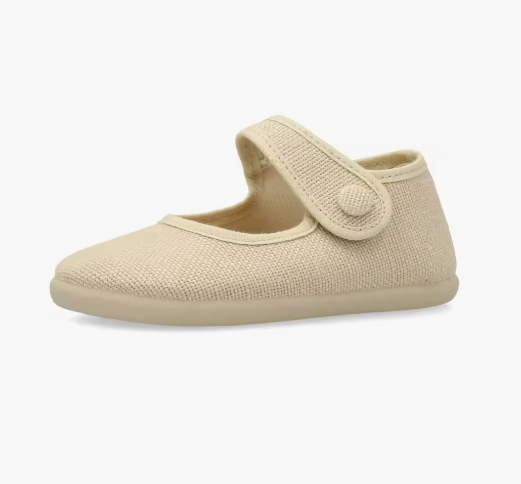 Batilas Merceditas Crema botón lino