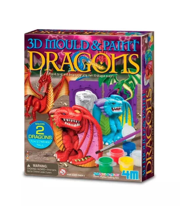 Moldea y pinta: Dragones en 3D- 4M