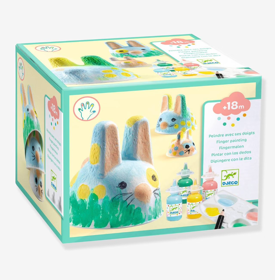 Pintar con los dedos trío de conejitos - Djeco