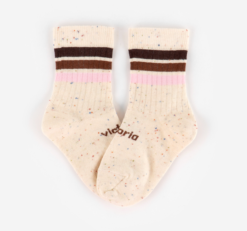 Calcetín barefoot jaspeado rosa Victoria