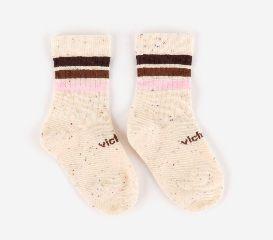 Calcetín barefoot jaspeado rosa Victoria