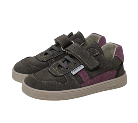 Deportiva Piruflex piel gris y rosa