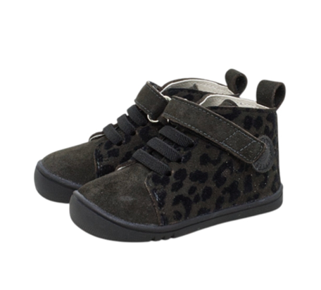 Botín Piruflex piel Leopardo gris