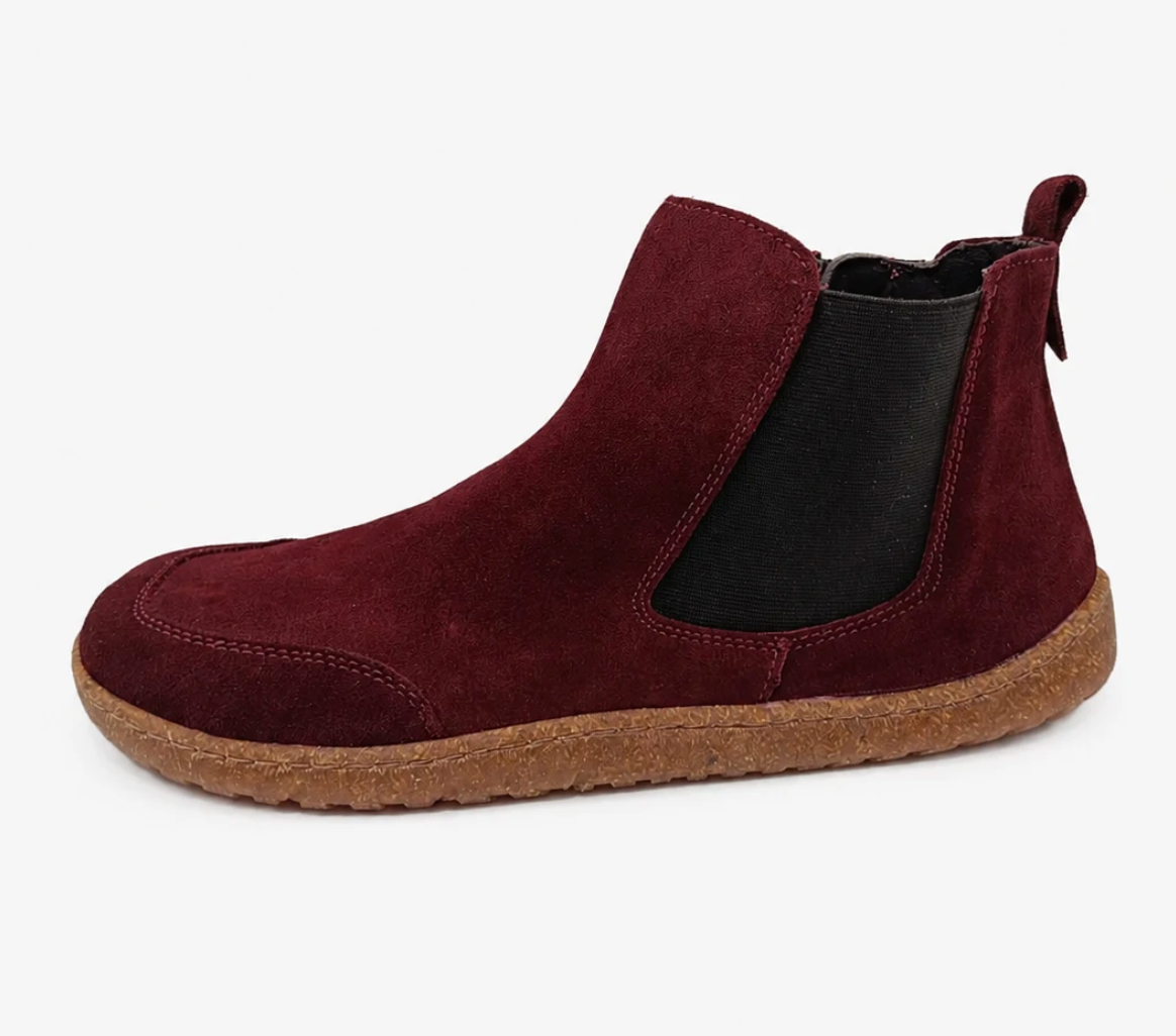 Vivant - Botín Chelsea Barefoot Serraje Burdeos