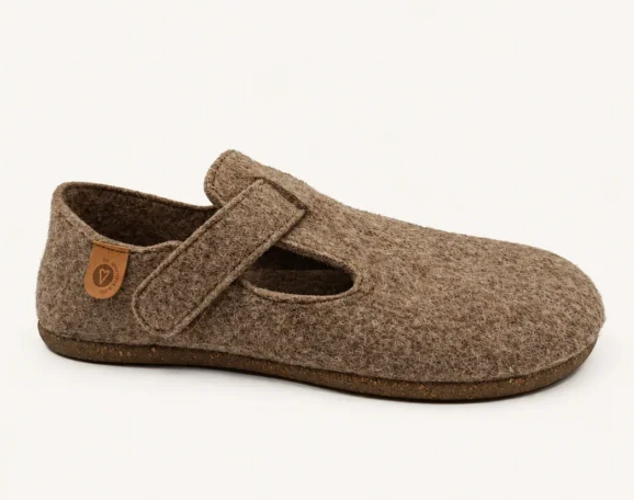Vivant - Zapatillas de casa fieltro marrón