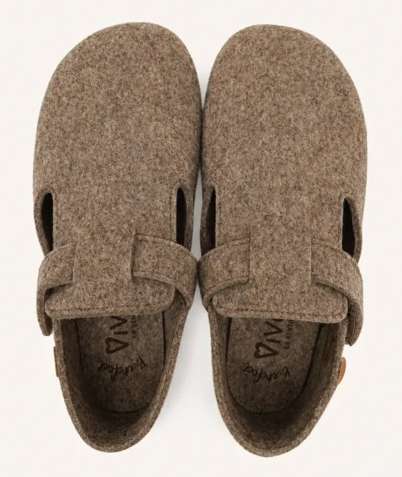 Vivant - Zapatillas de casa fieltro marrón
