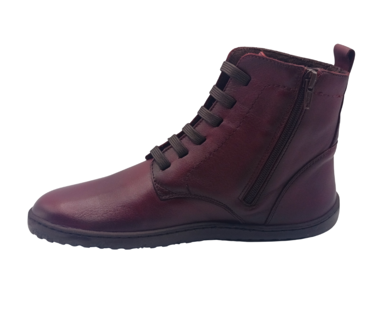 Vivant - Bota barefoot burdeos piel