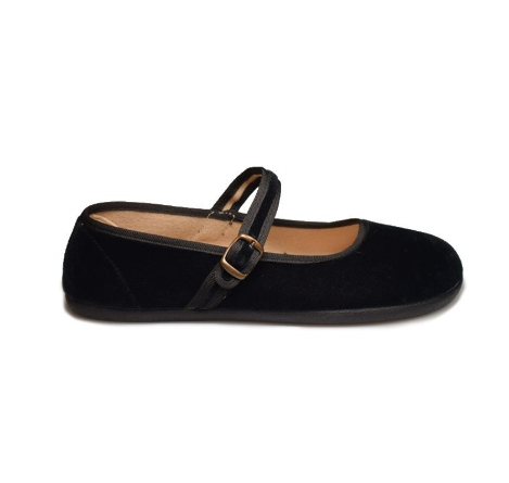 Batilas Merceditas negro hebilla terciopelo