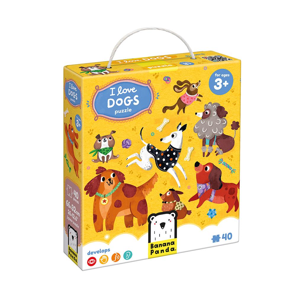 Puzzle i love dogs 40 piezas