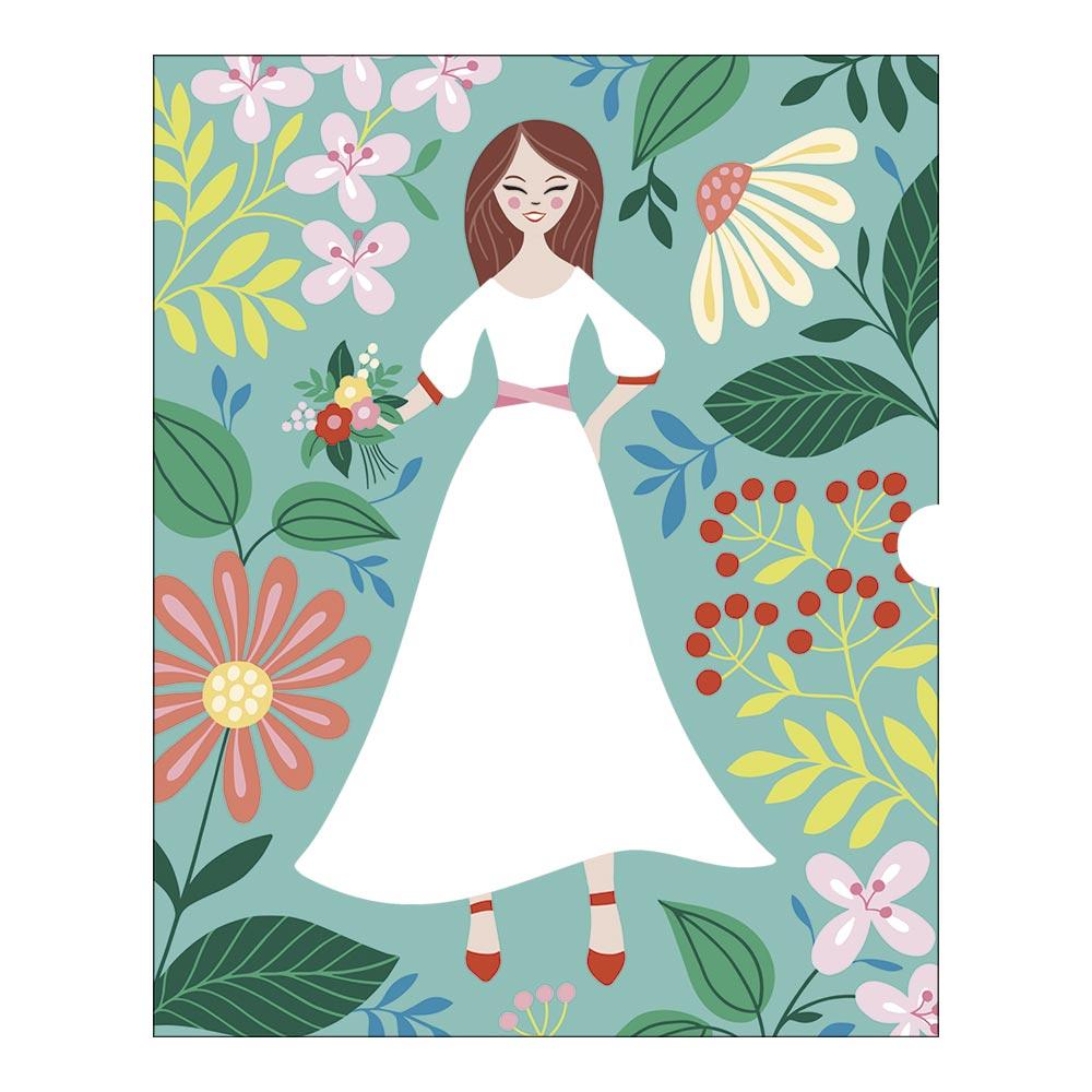 Mi estuche de artista: vestidos rascar y decorar con purpurina