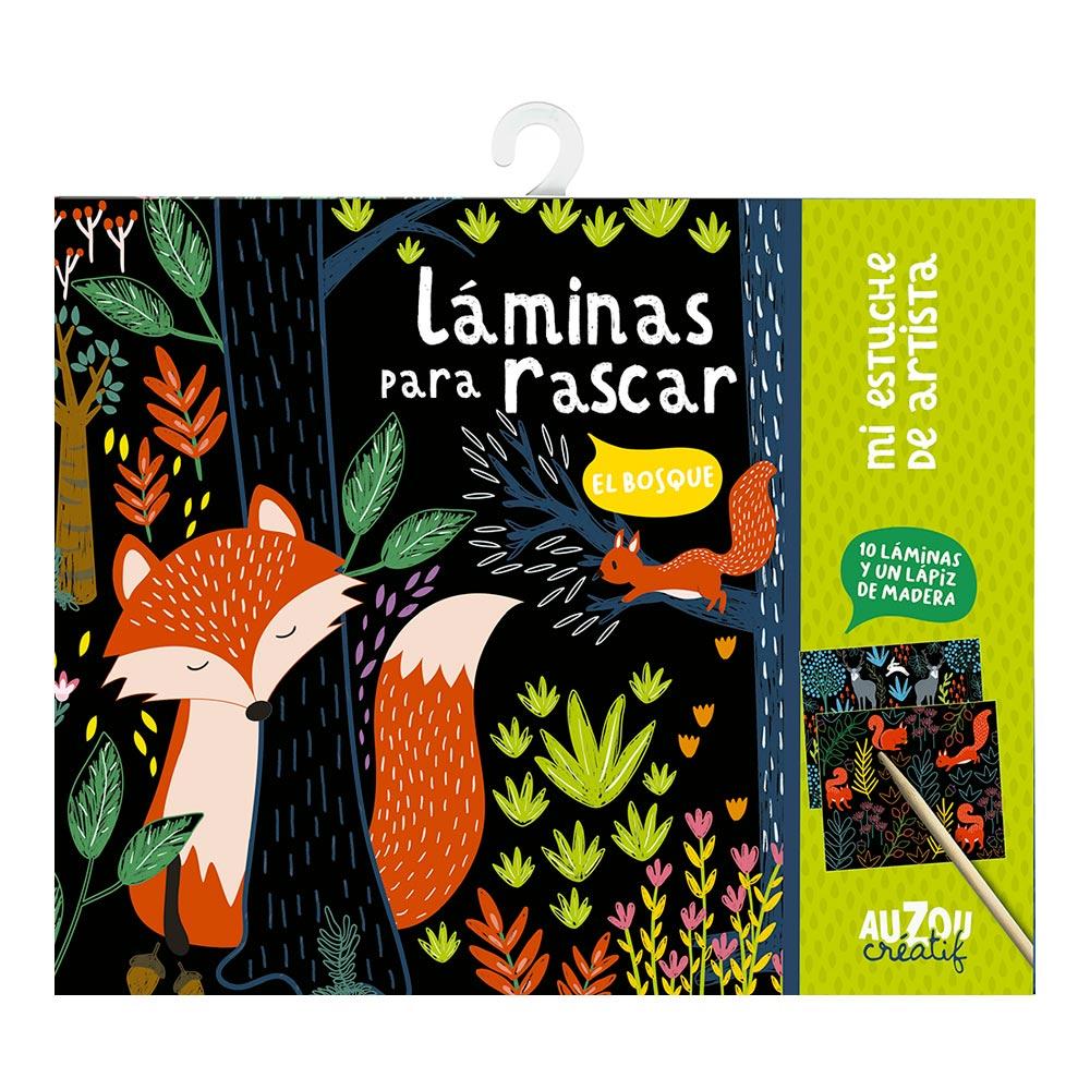 Mi estuche de artista: Mis láminas para rascar el bosque