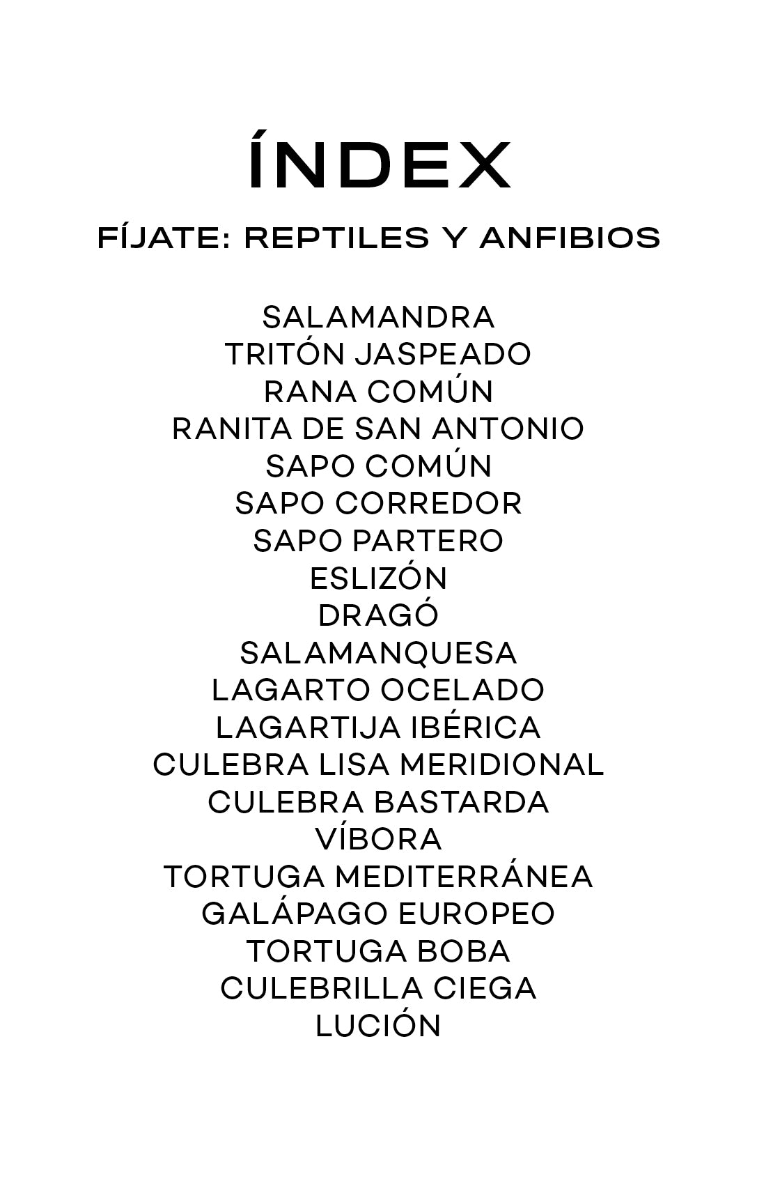 Fíjate: Reptiles y anfibios