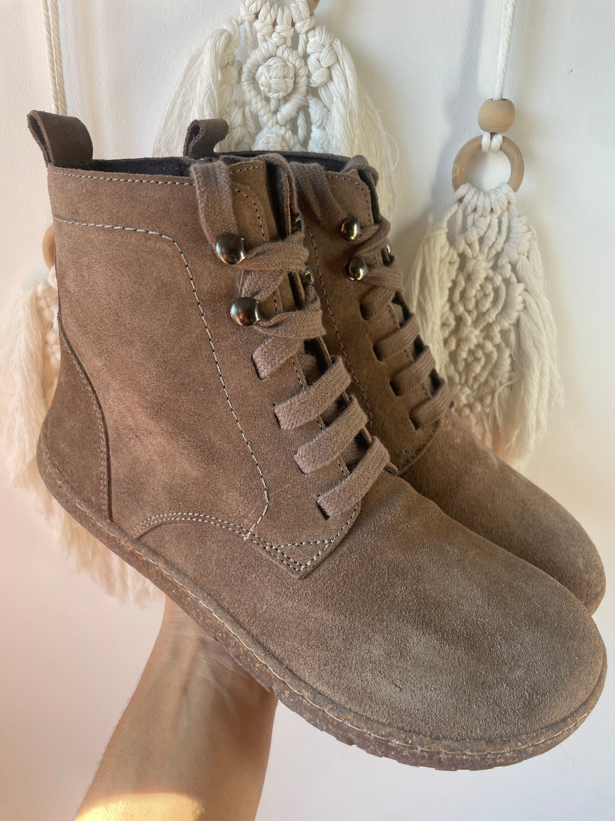 Vivant - Bota barefoot serraje topo
