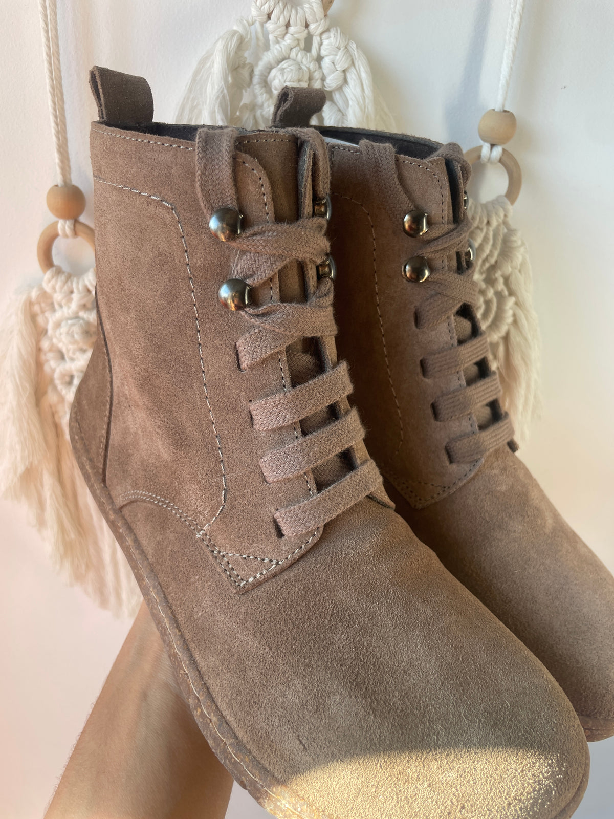 Vivant - Bota barefoot serraje topo