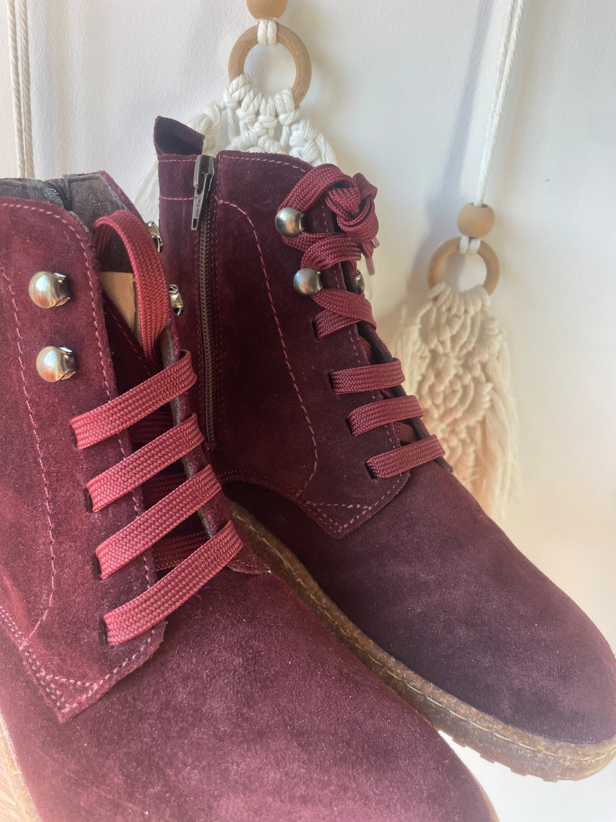 Vivant - Bota barefoot serraje burdeos